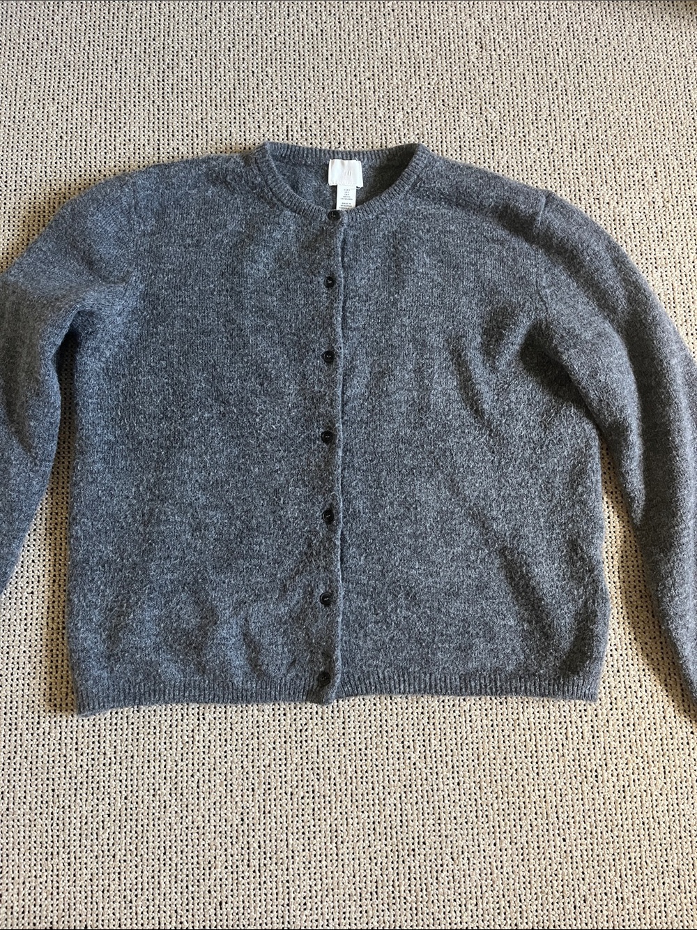 H&M Classic Gray Button-Front Women's Sweater